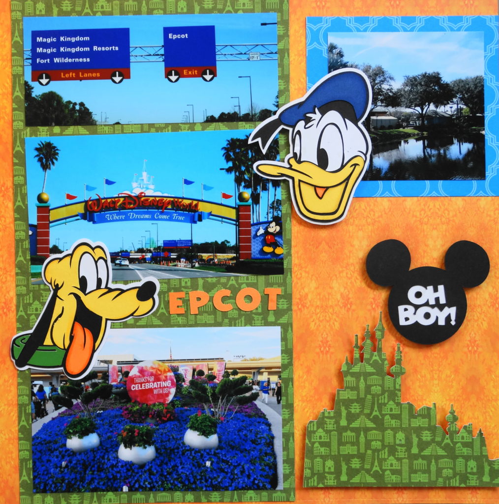 Free EPCOT Disney Scrapbook Paper by TemporalStasisAdopts on